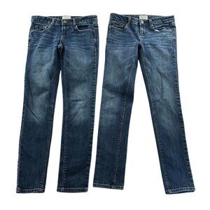 2 Aeropostale Womens Jeans Size 1/2 Lot Of Two Short Ashley Ultra Skinny Blue